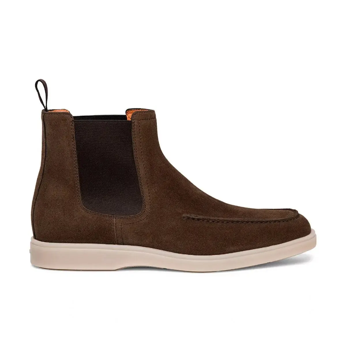 Dark Brown Suede Chelsea Boot