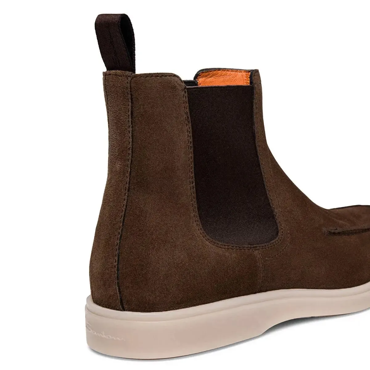 Dark Brown Suede Chelsea Boot