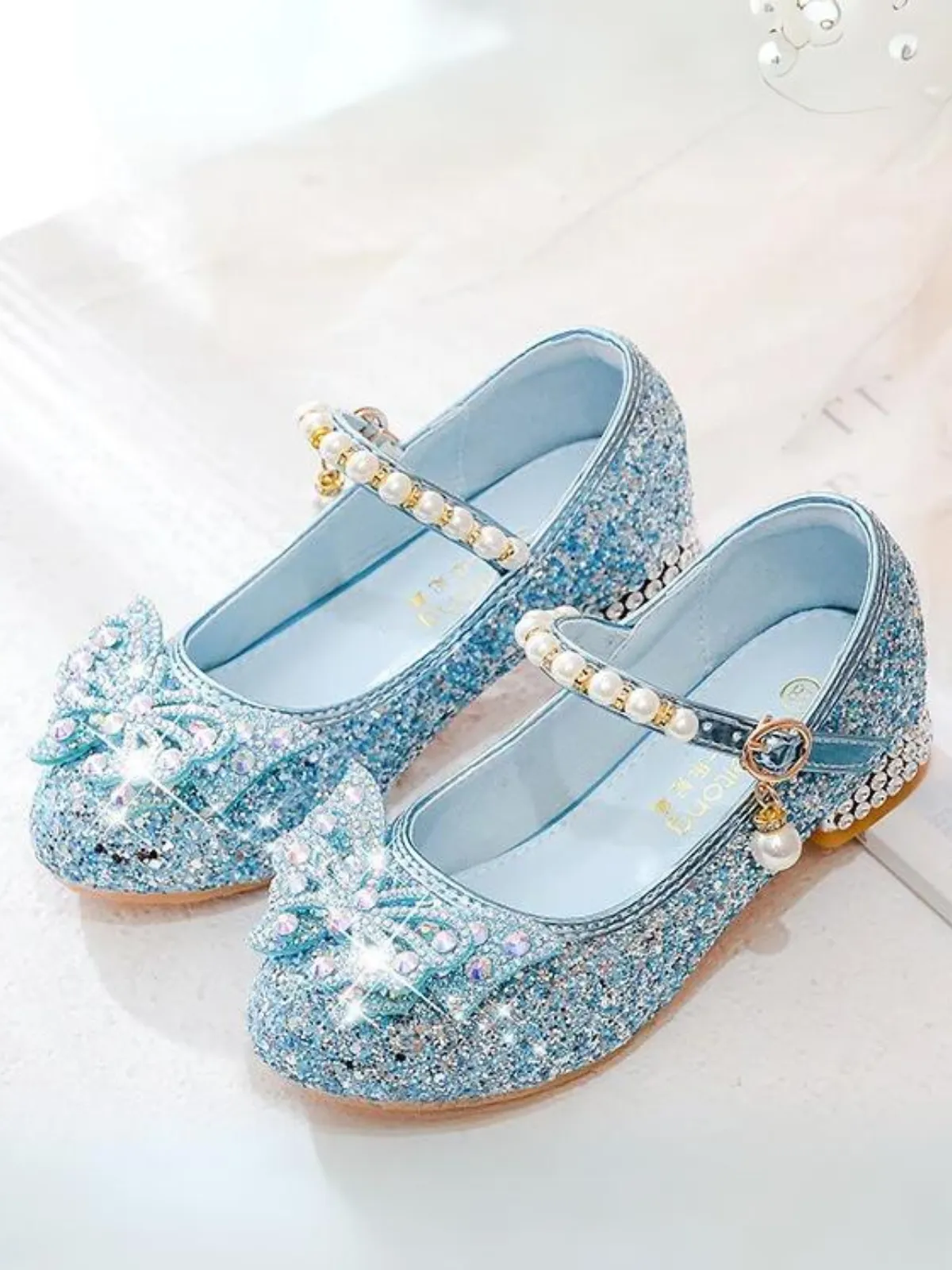 Dazzle Razzle Pearl Strap Mary Jane Shoes By Liv and Mia