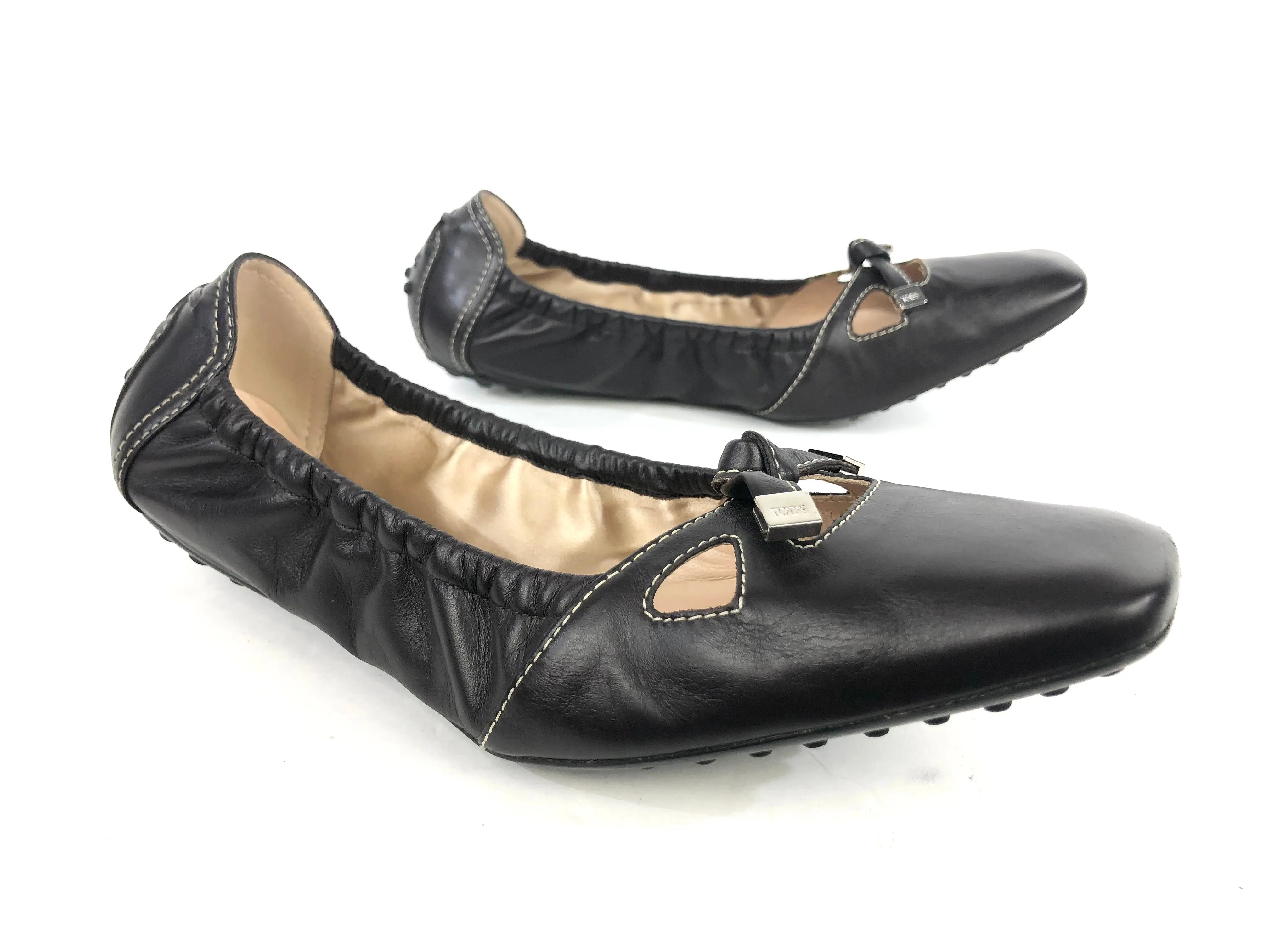 Degas Ballerina Brown Leather Flats | Size 9