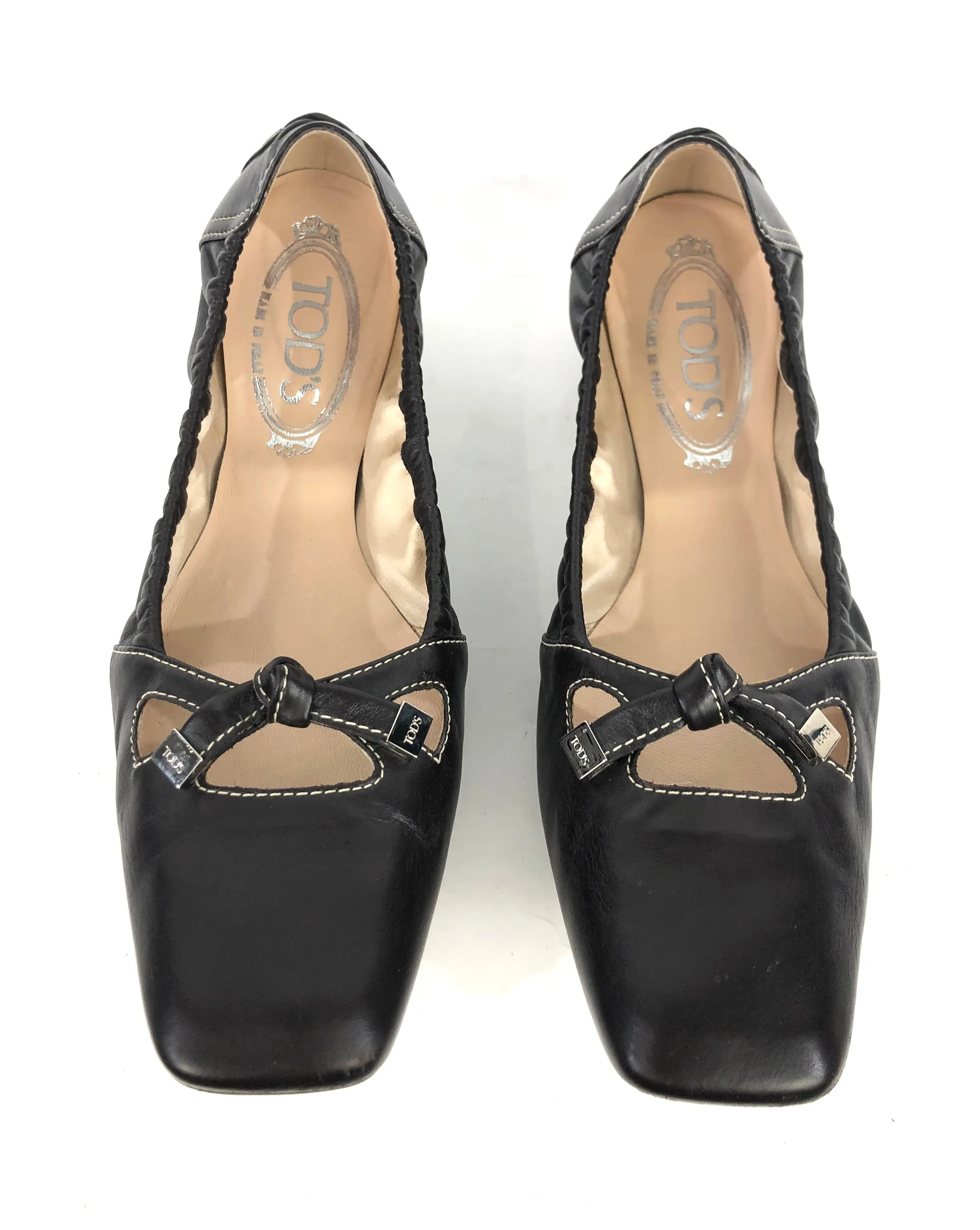 Degas Ballerina Brown Leather Flats | Size 9