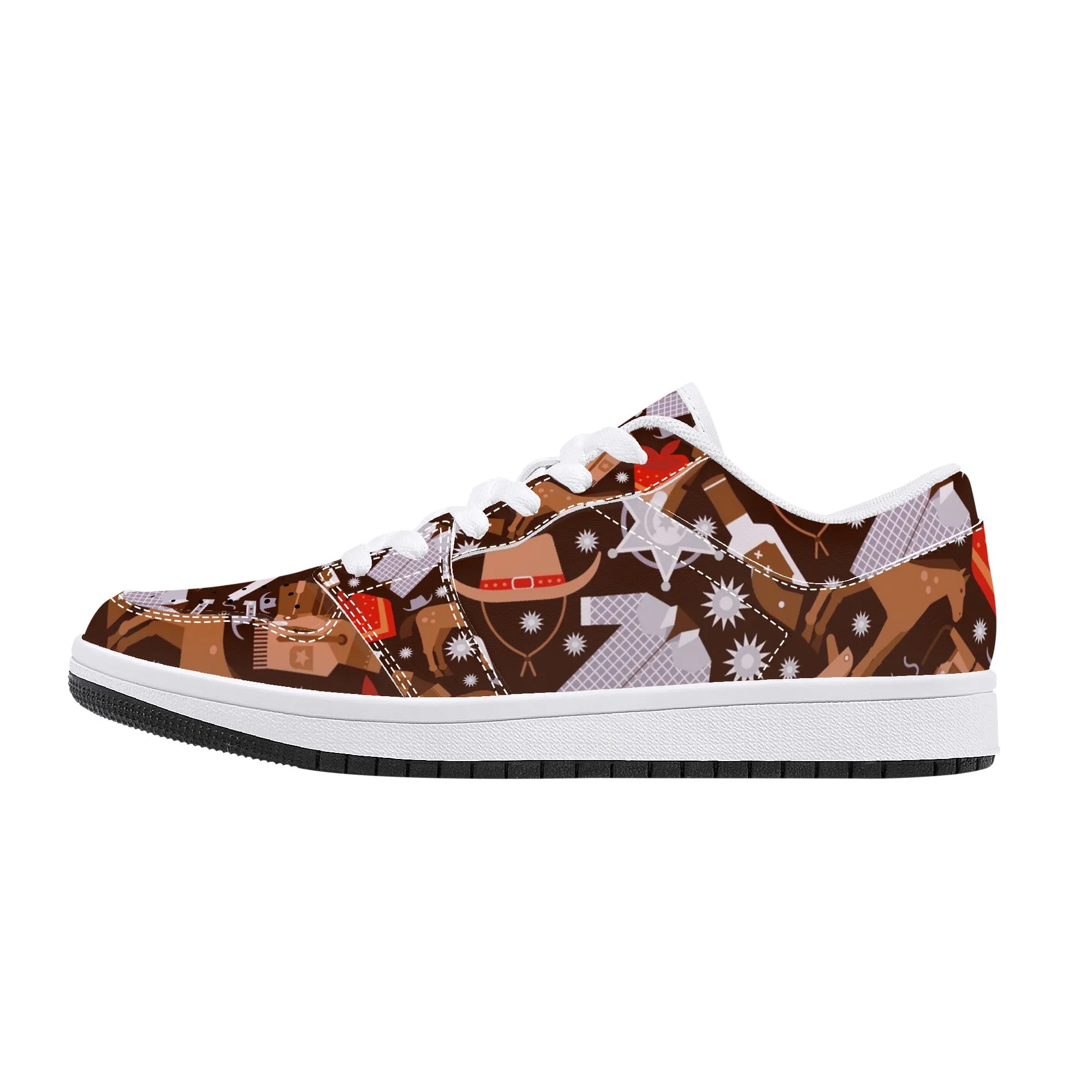 Designer Low Top Leather Sneakers -D15 X1