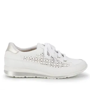 Destin White  Nubuck Lace Up Casual Shoes