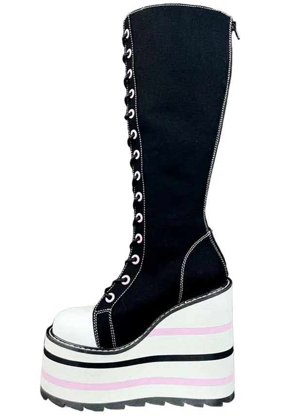 Detention Kuromi [Black/Pink] | PLATFORM BOOTS [IN STOCK]