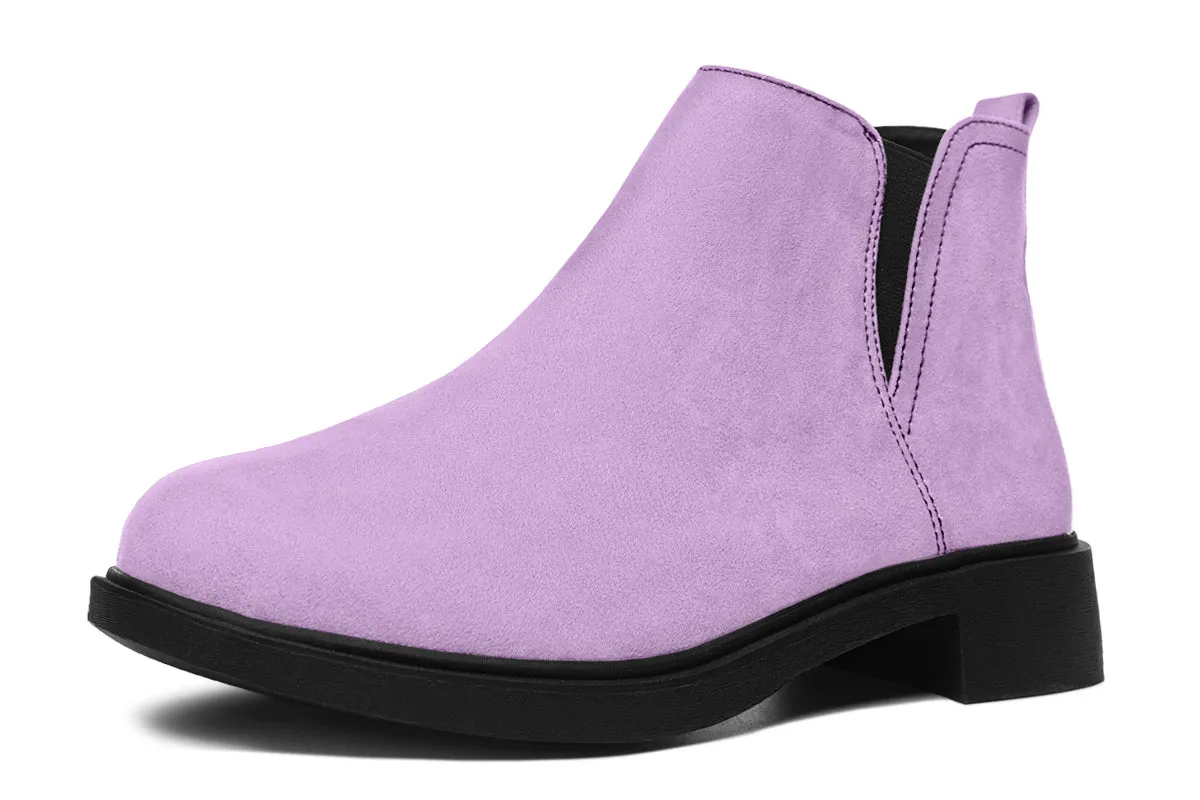 Digital Lavender Chelsea Boots - Comfy Slip-On - Soft & Water-Resistant Micro-Suede Vegan Shoes