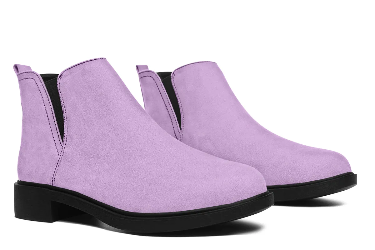 Digital Lavender Chelsea Boots - Comfy Slip-On - Soft & Water-Resistant Micro-Suede Vegan Shoes