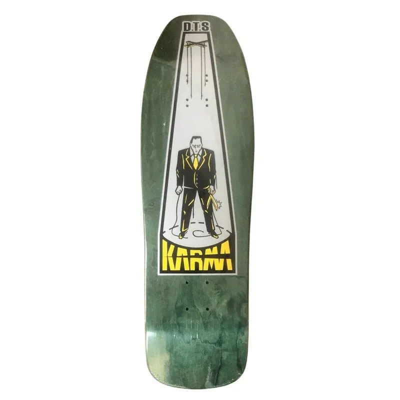 Dogtown 9.625" x 32.375" Karma Tsocheff Puppet (ARMY GREEN STAIN) Skateboard Deck