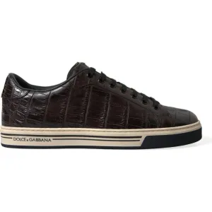 Dolce & Gabbana Elegant Exotic Leather Low-Top Sneakers