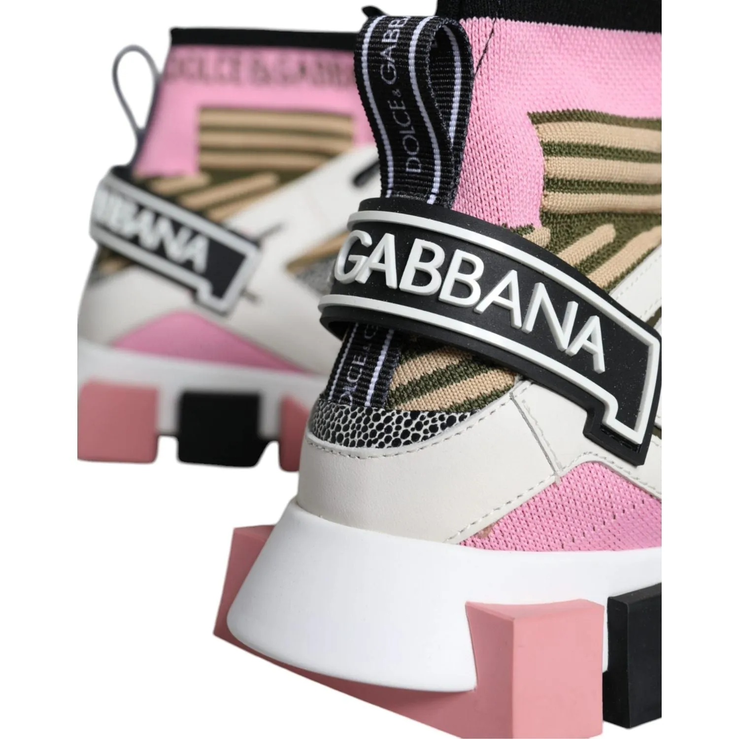 Dolce & Gabbana Multicolor Sorrento Socks Logo Sneakers Shoes