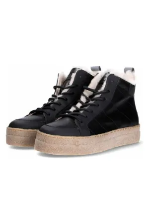 Donna Carolina Eve Shearling High Top Sneakers  46.168.081P | Mix Bull Nero | Clearance Final Sale