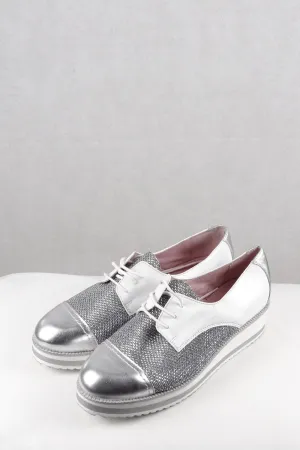 Dos Sparkle White Wedges 41