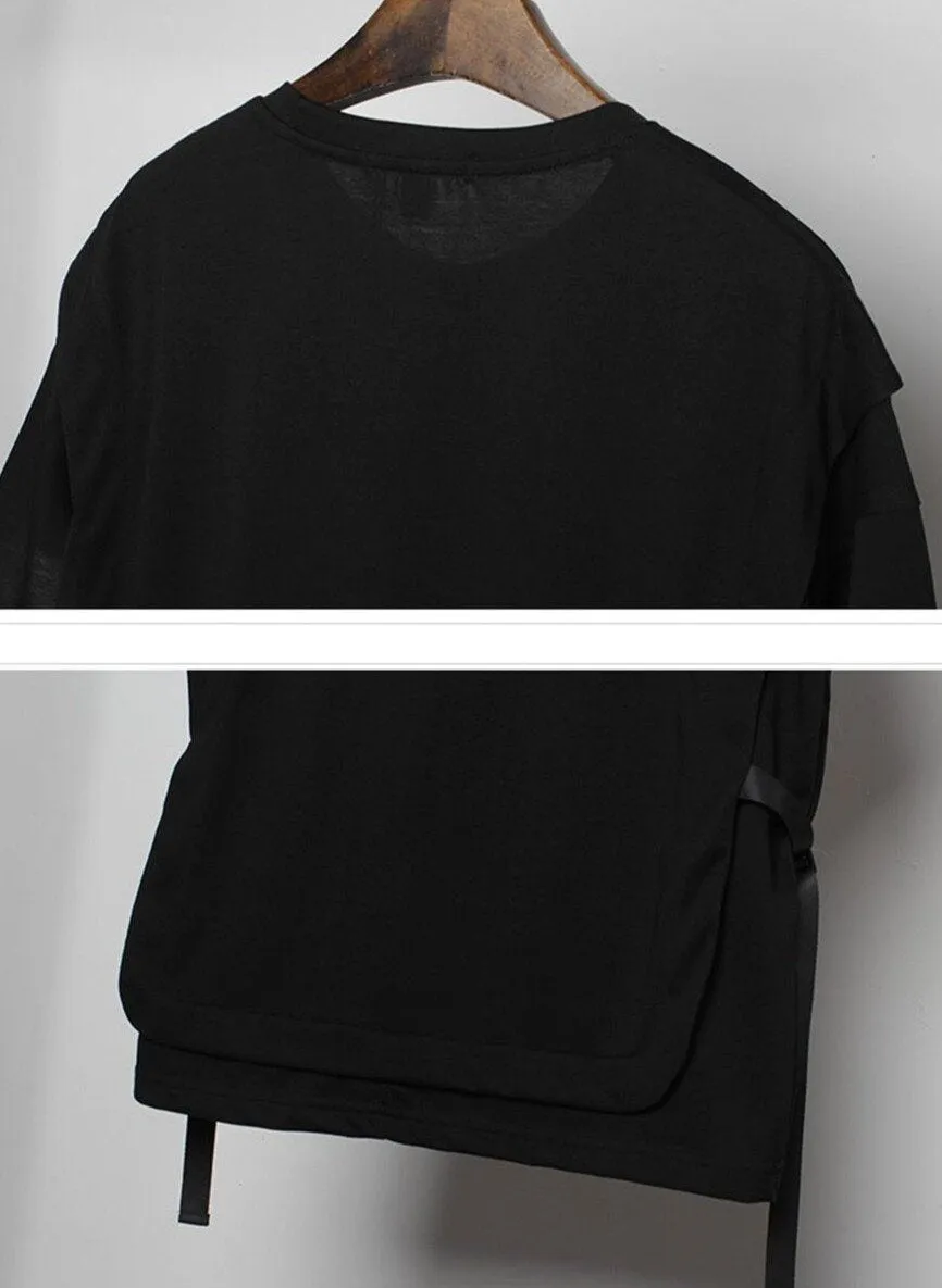 Double Layer Strapped T-Shirt