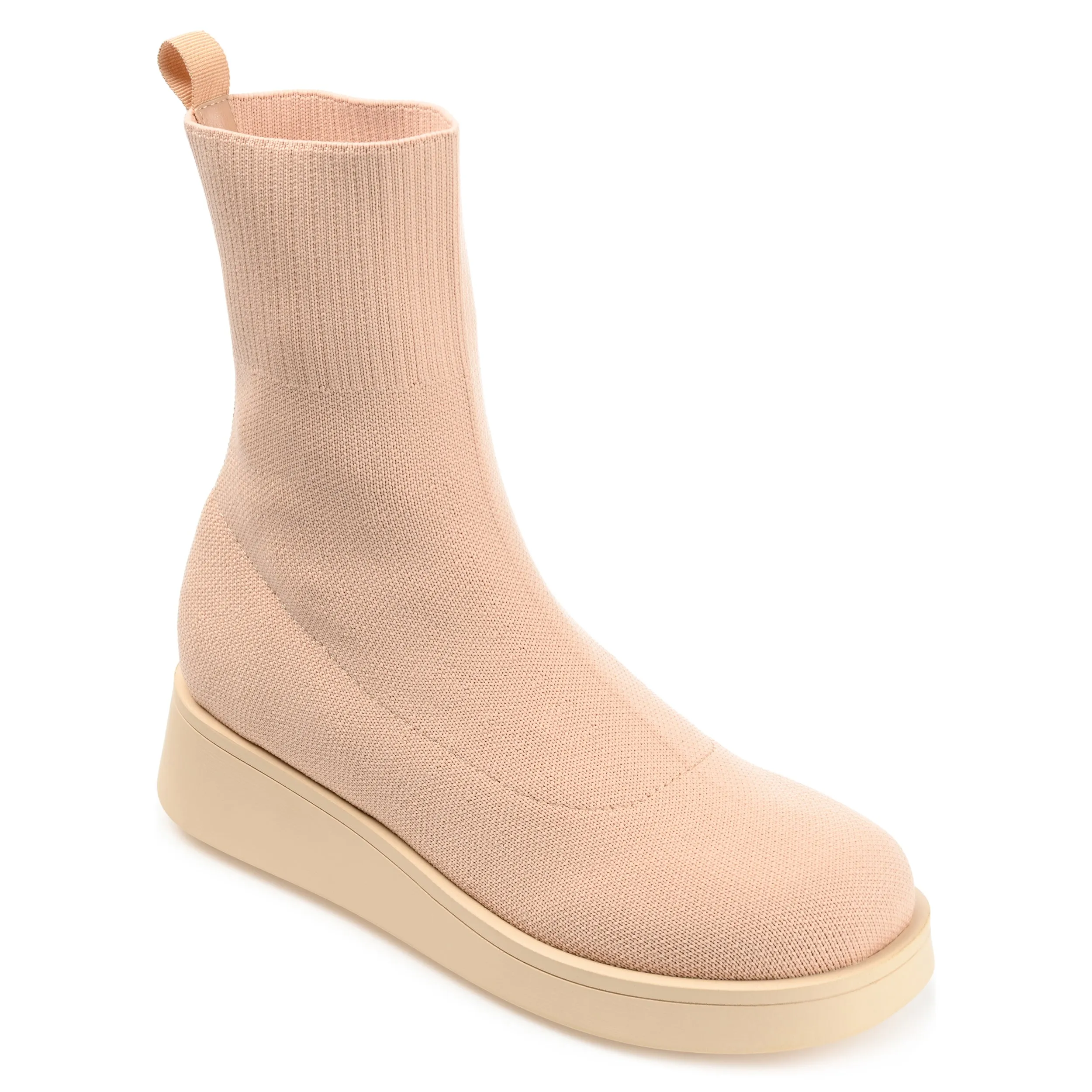 EBBY PLATFORM SOCK BOOT IN KNIT FABRIC