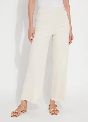 Erin Wide Leg Denim Pant - Oat