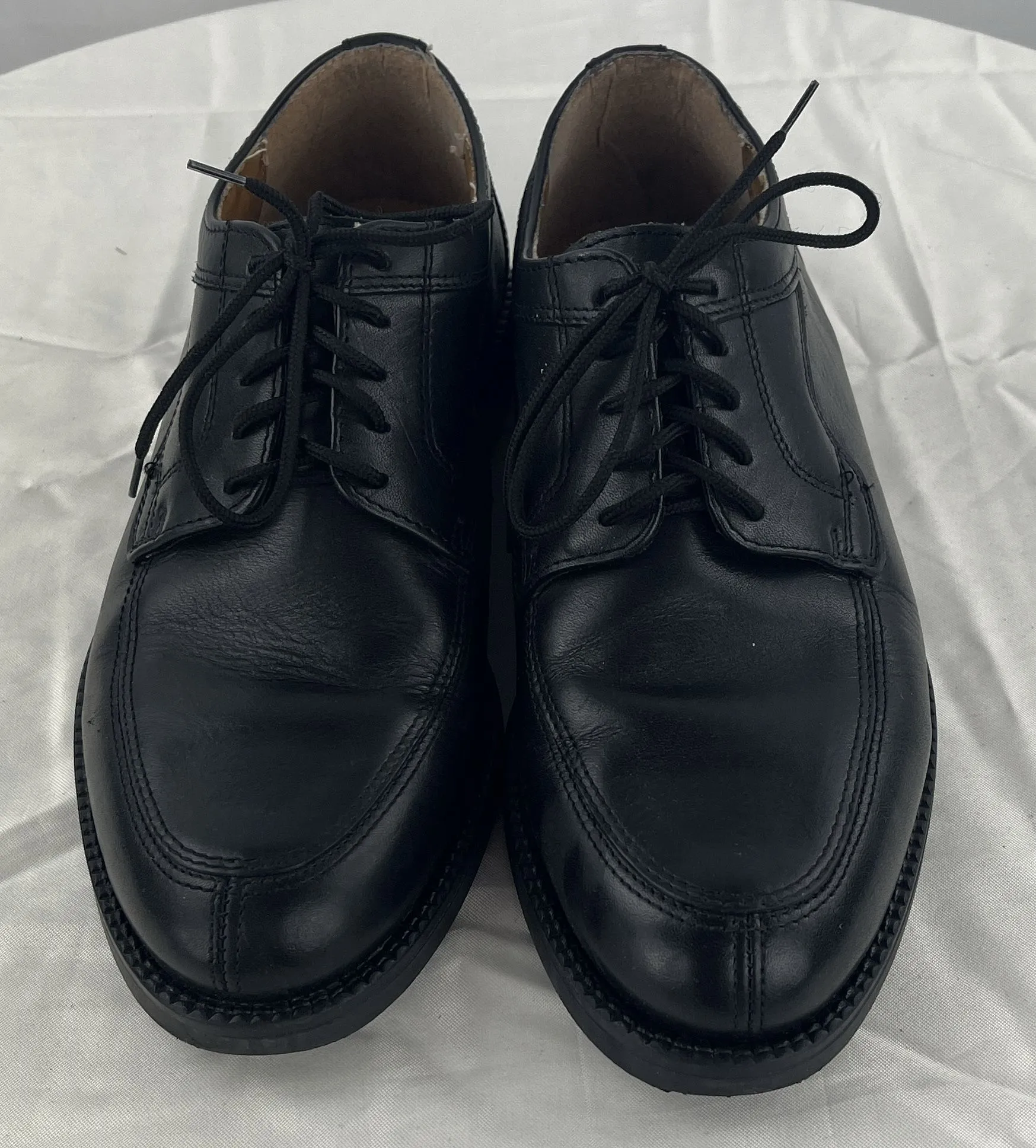 Florsheim Men's Leather Ease Black Dylan Argon Toe Shoes Size 7.5M