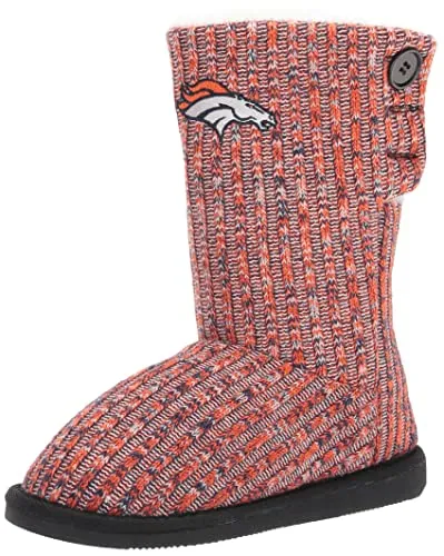 FOCO Denver Broncos Colorblend Button Boot - Womens Small