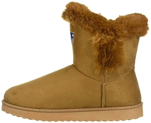 FOCO NFL Womens Brown Faux Fur Boot, Team Color, Small