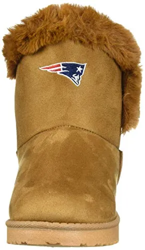 FOCO NFL Womens Brown Faux Fur Boot, Team Color, Small