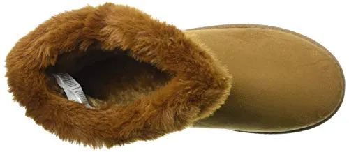 FOCO NFL Womens Brown Faux Fur Boot, Team Color, Small