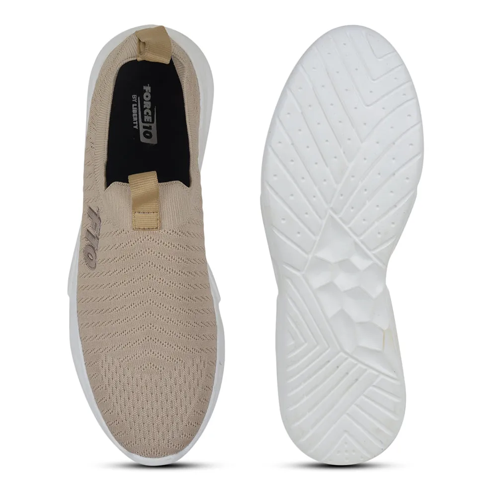 Force 10 By Liberty Men WINNY-1E Beige Sports Non Lacing Shoes