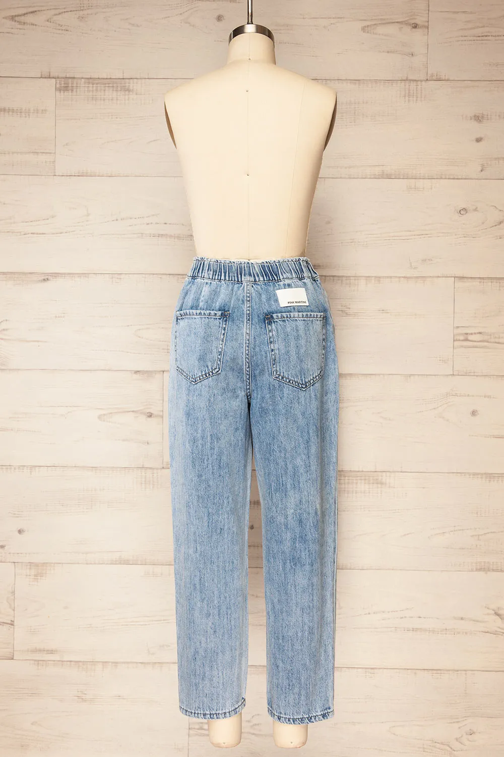 Gutierrez | Cropped Denim Pants w/ Elastic Waist