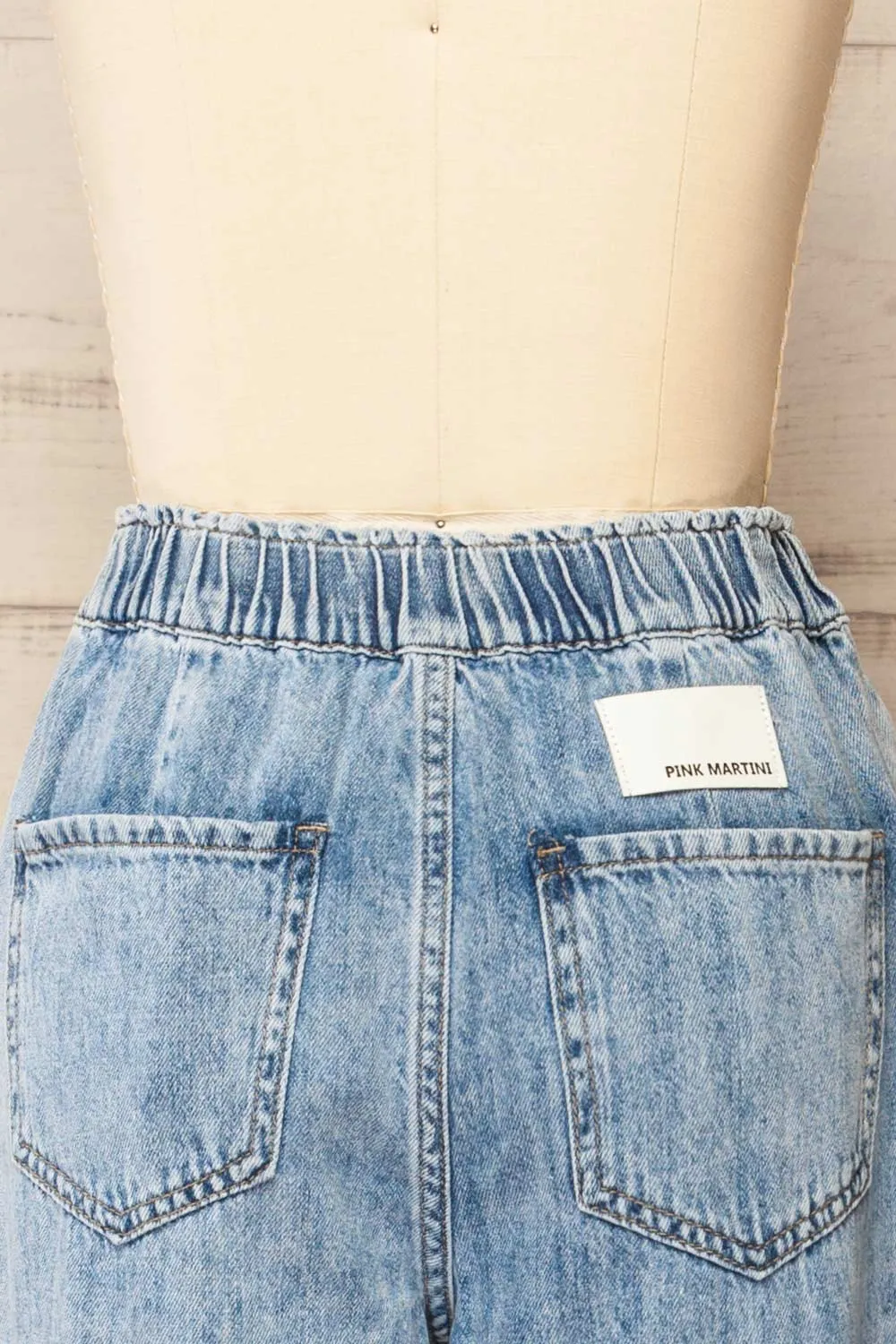 Gutierrez | Cropped Denim Pants w/ Elastic Waist