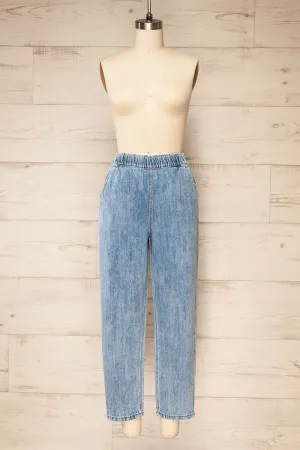 Gutierrez | Cropped Denim Pants w/ Elastic Waist