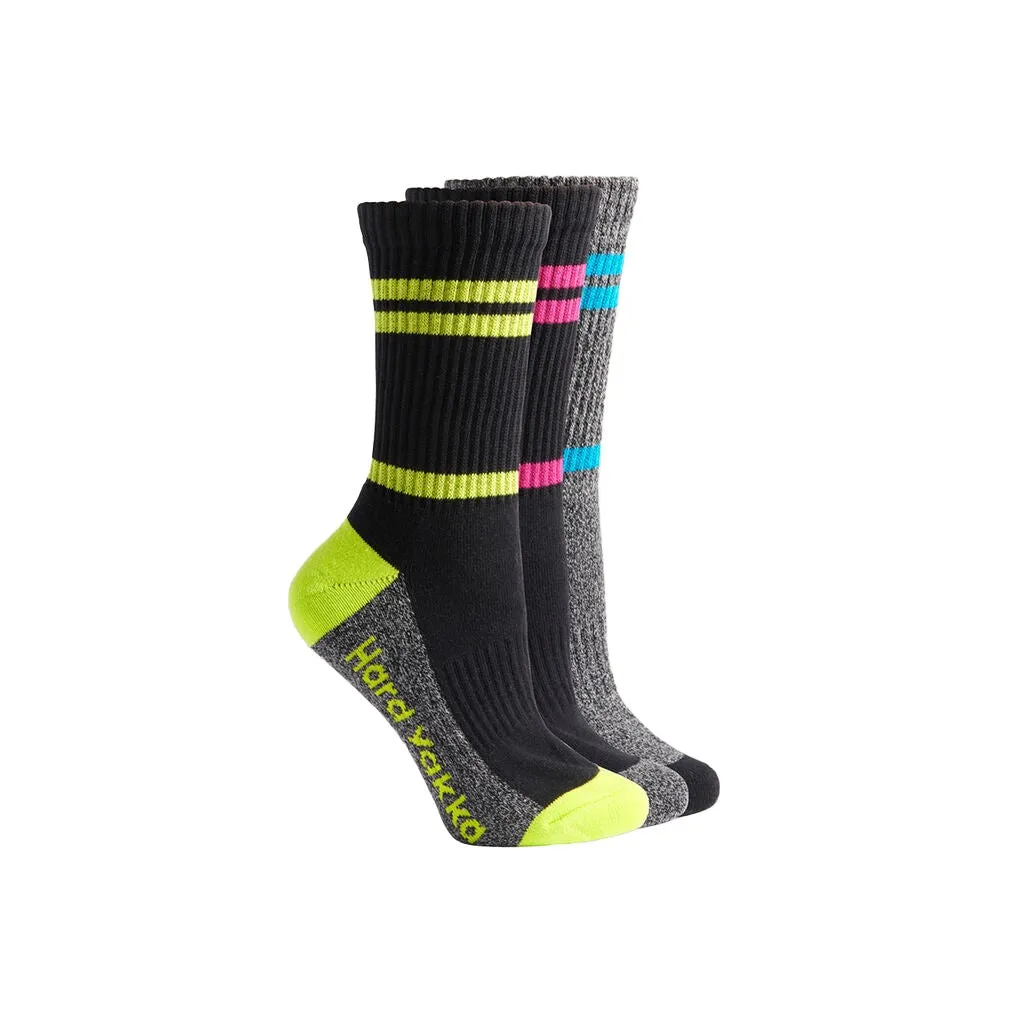 Hard Yakka Women's Crew 3 Pack Work Sock (Y20120)