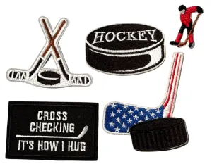 Hockey Iron On Patches