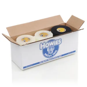 Howies Hockey Tape - 4 Black Cloth & 8 Clear Shin Pad