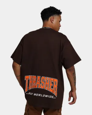 HUF X Thrasher High Point T-Shirt Chocolate