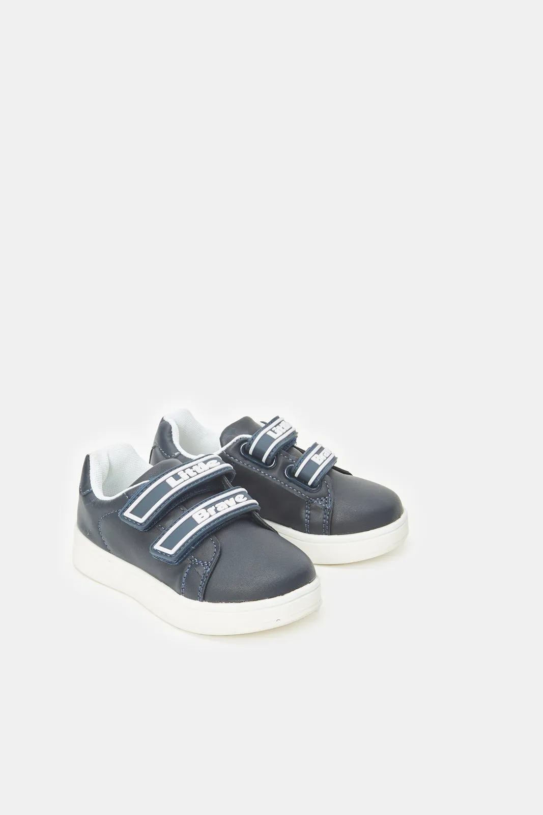 Infant Boys Black Velcro Sneaker