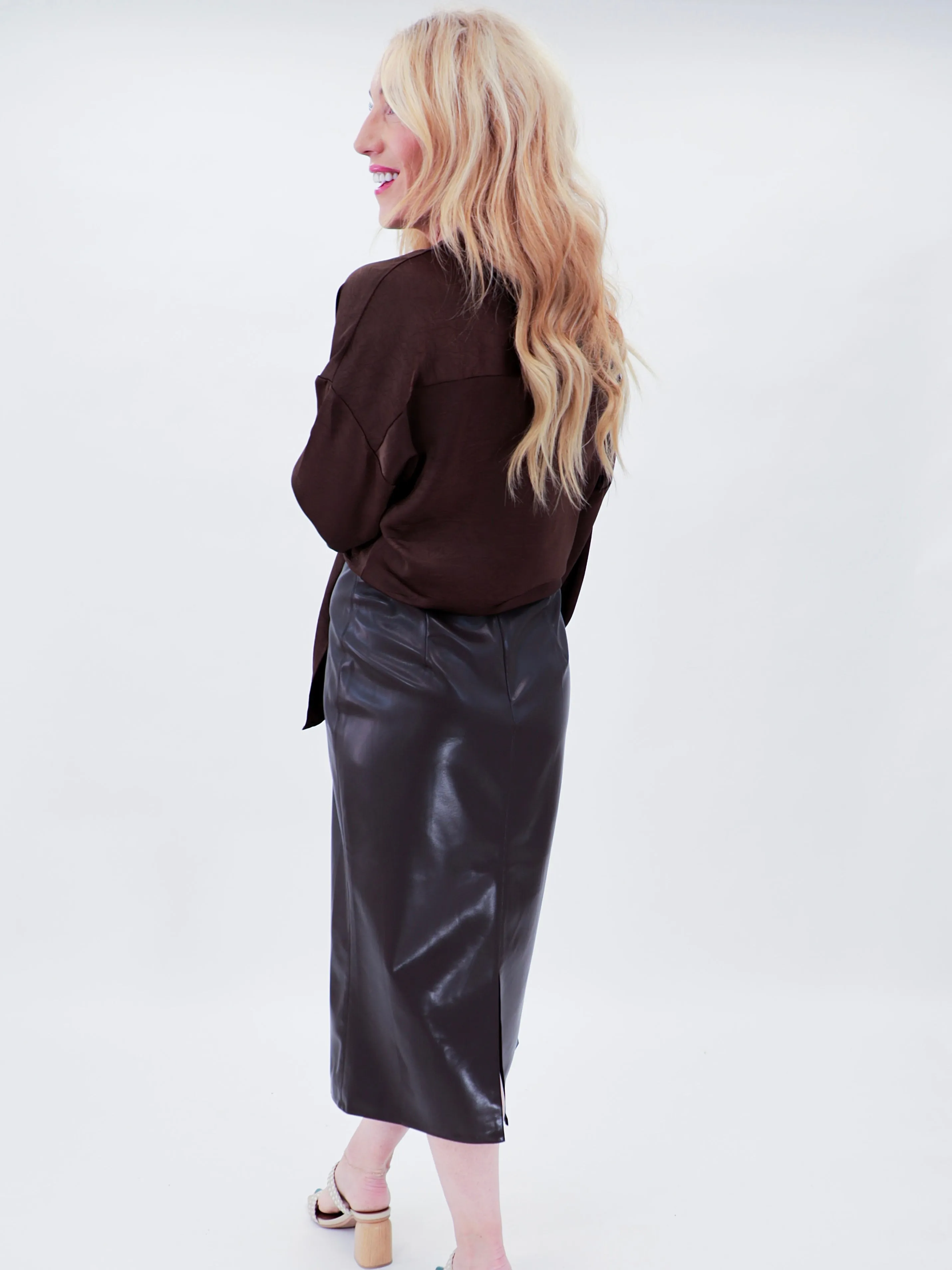 Isla Faux Leather Skirt