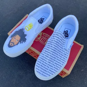 J Cole Custom Sneakers - Slip On Shoes