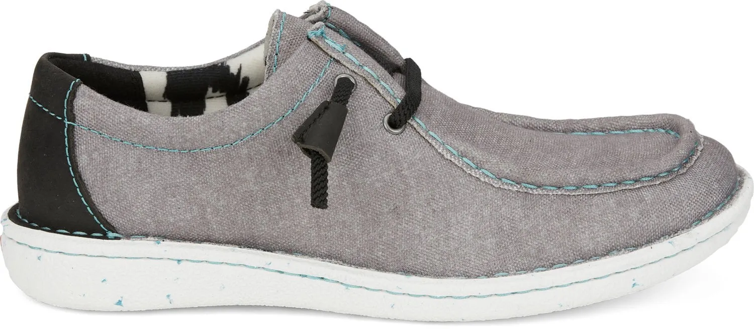 Justin Womens Hazer Steel Grey Textile Sneakers Shoes