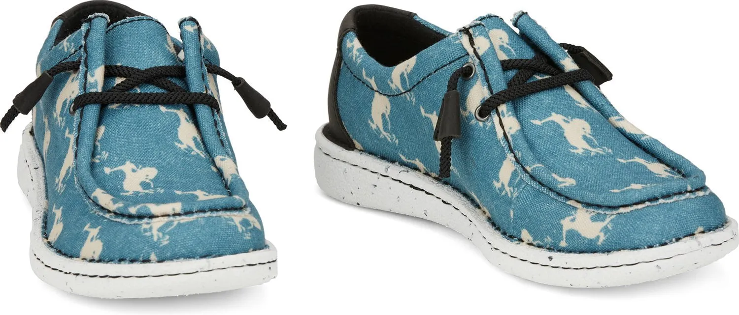 Justin Womens Hazer Turquoise Broncos Textile Sneakers Shoes