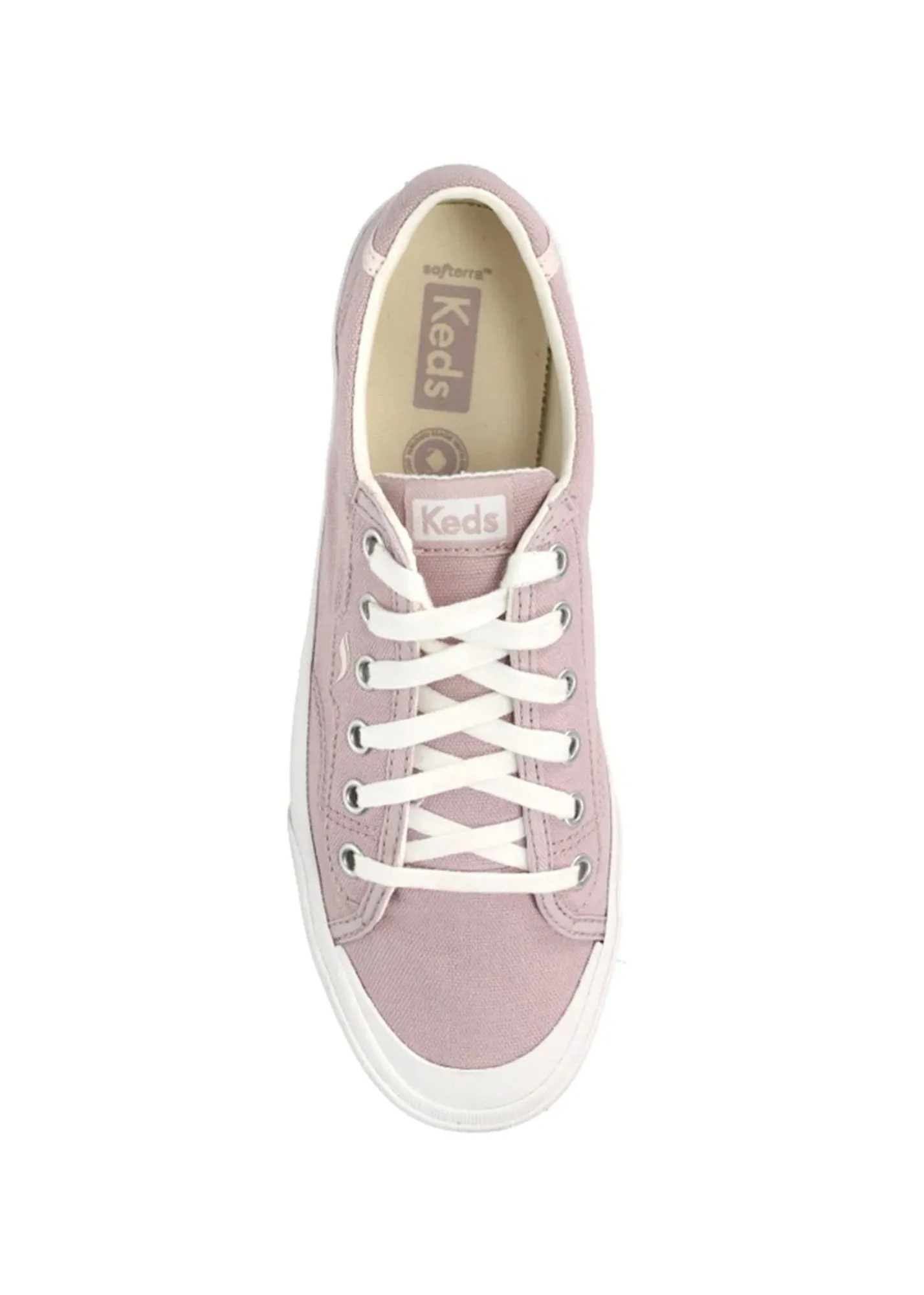 Keds Mauve Crew Kick 75 Organic Cotton Tie Sneakers - FINAL SALE