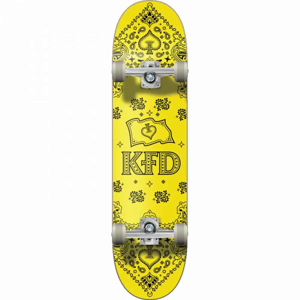 KFD Bandana 7.75" Yellow Skateboard