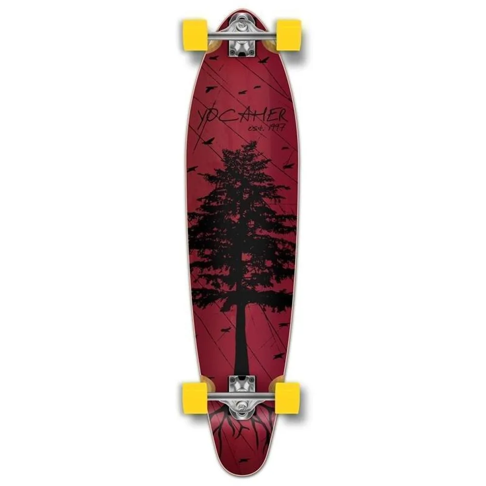 Kicktail In The Pines Red 40 inches Longboard from Punked