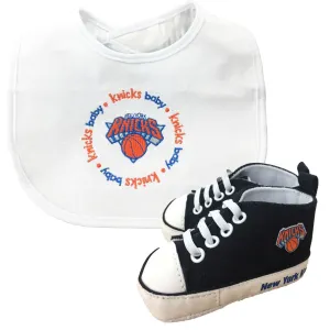 Knicks Baby Bib with Pre-Walking Shoes