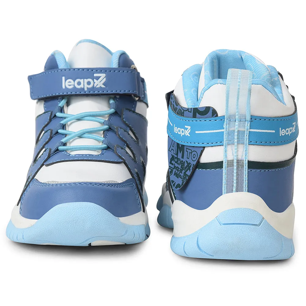 Leap7x Blue Sports Non Lacing Walking Shoes For Kids CANON-1V By Liberty