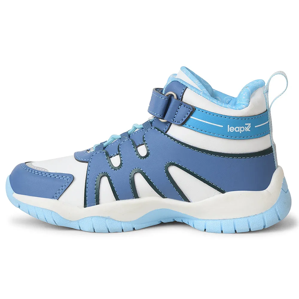 Leap7x Blue Sports Non Lacing Walking Shoes For Kids CANON-1V By Liberty