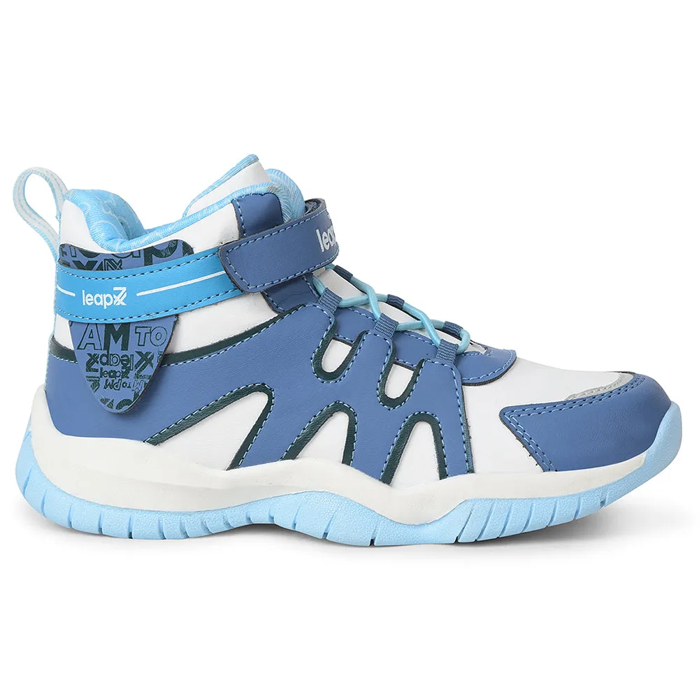 Leap7x Blue Sports Non Lacing Walking Shoes For Kids CANON-1V By Liberty