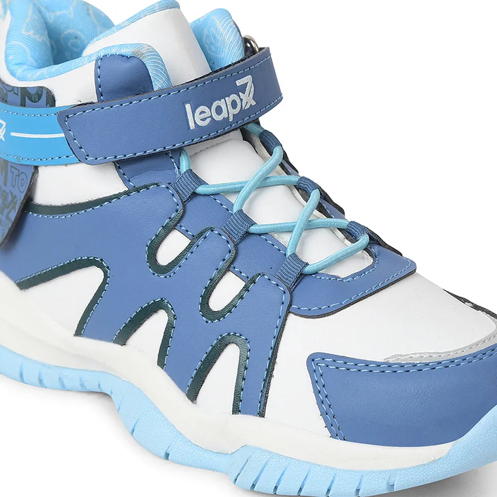 Leap7x Blue Sports Non Lacing Walking Shoes For Kids CANON-1V By Liberty