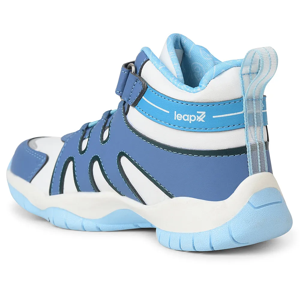 Leap7x Blue Sports Non Lacing Walking Shoes For Kids CANON-1V By Liberty