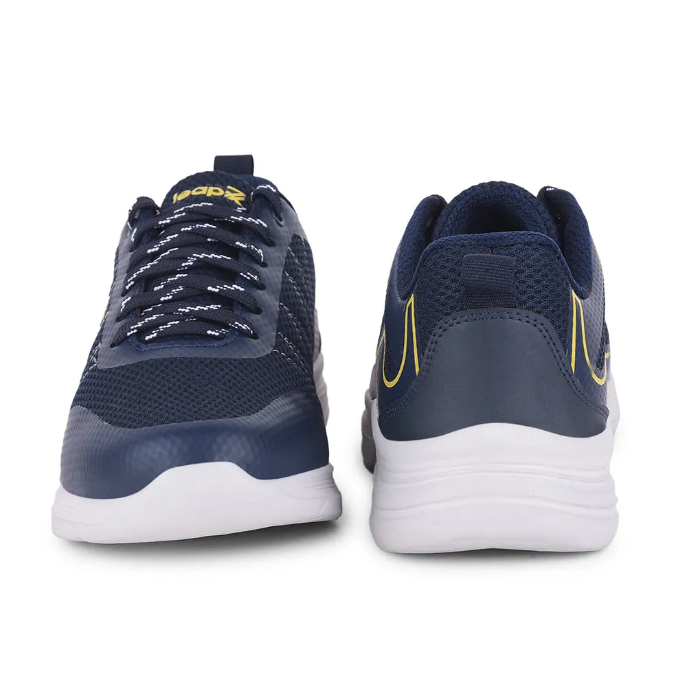 Leap7x By Liberty Mens ZIGGY-1E Navy Blue Sports Lacing Shoes