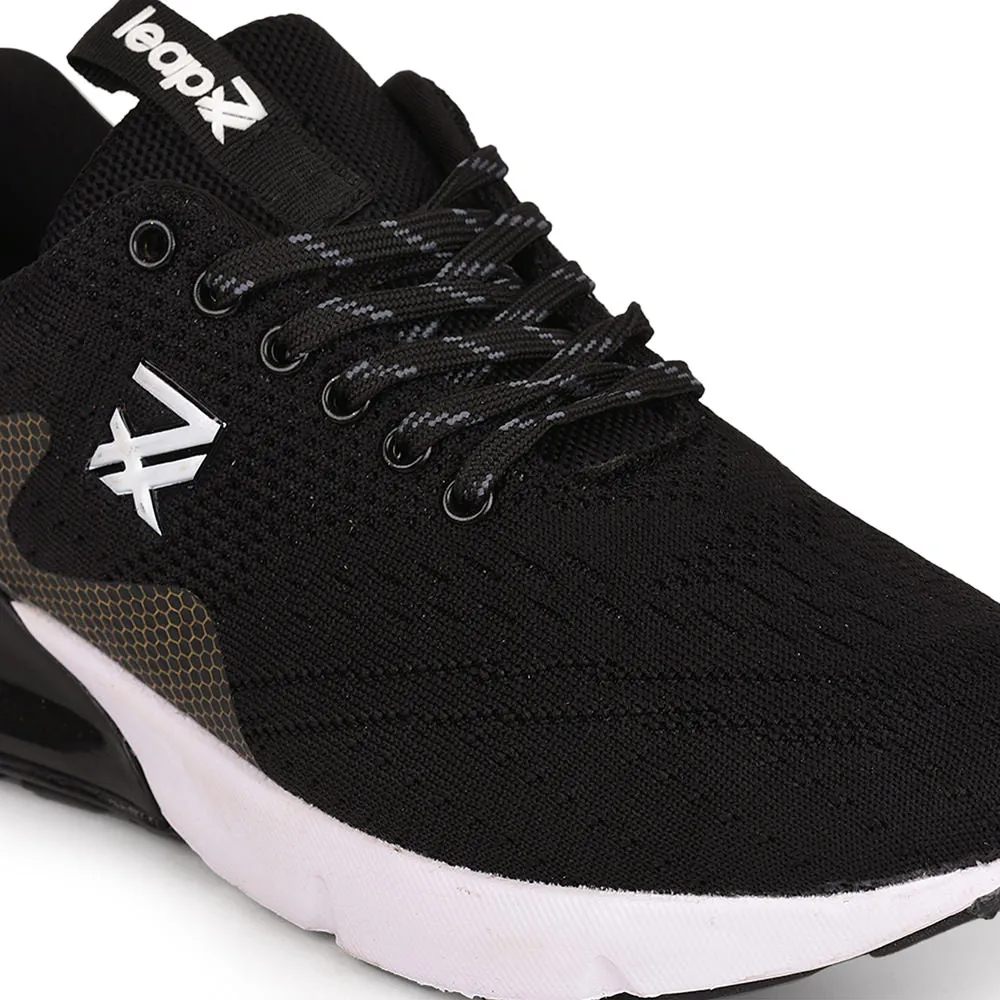 Leap7x Lace Up Athleisure Shoes For Men (Black) REVOLT By Liberty