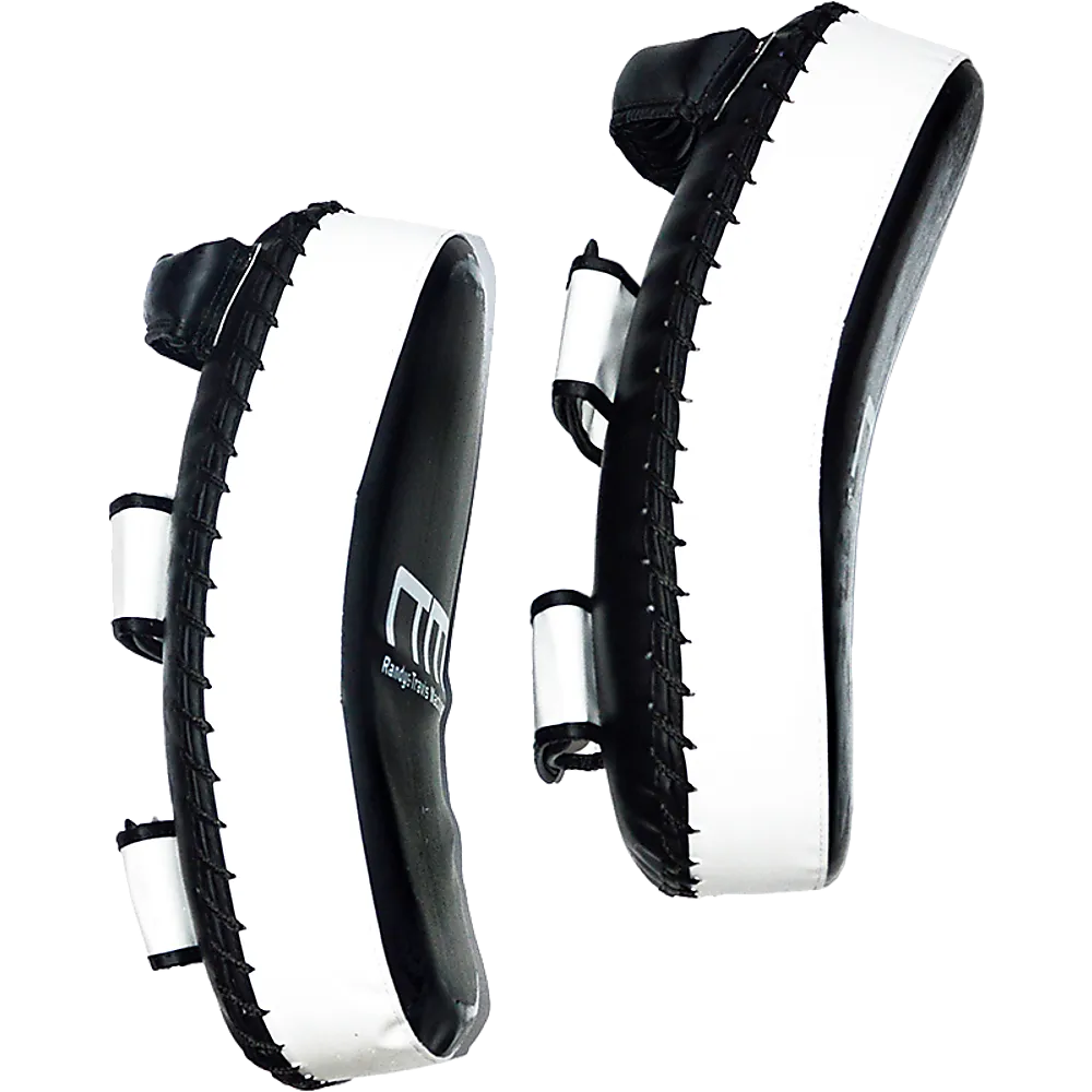 Leather Gel Curved Strike Shield Pads, Adjustable (2)