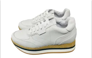 Leonardo White Leather Platform Sneaker