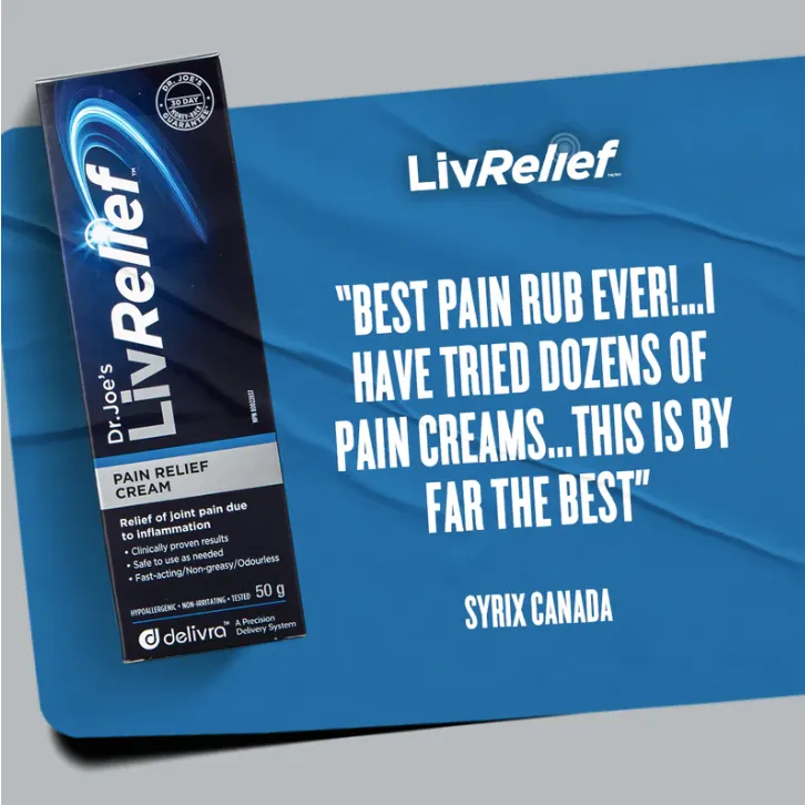 LIQUIDATION Dr. Joe's LivRelief Pain Relief Cream - FINAL SALE/NO RETURNS***